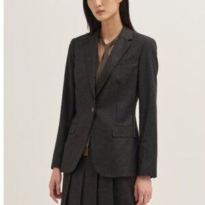 THEORY Staple Blazer in Sleek Flannel